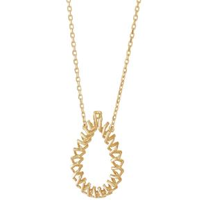 Gold Classics(tm) Teardrop Station on Forzantina Chain Necklace alternate view