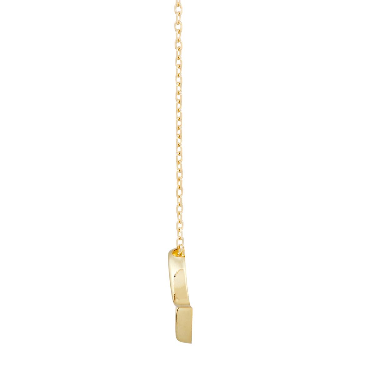 Gold Classics(tm) Mom On Hearts Forzatina Cable Chain Necklace