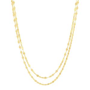 Gold Classics(tm) Yellow Gold Polished Layered Mirror Chain Necklace alternate view