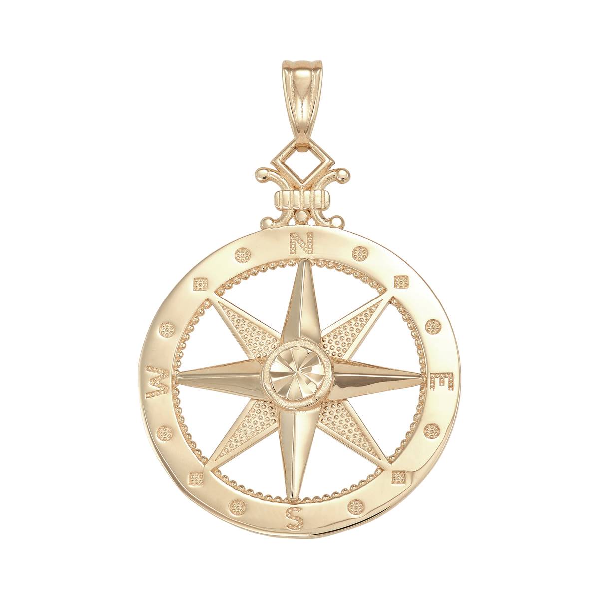 Gold Classics(tm) 10kt. Yellow Gold Compass Charm Pendant