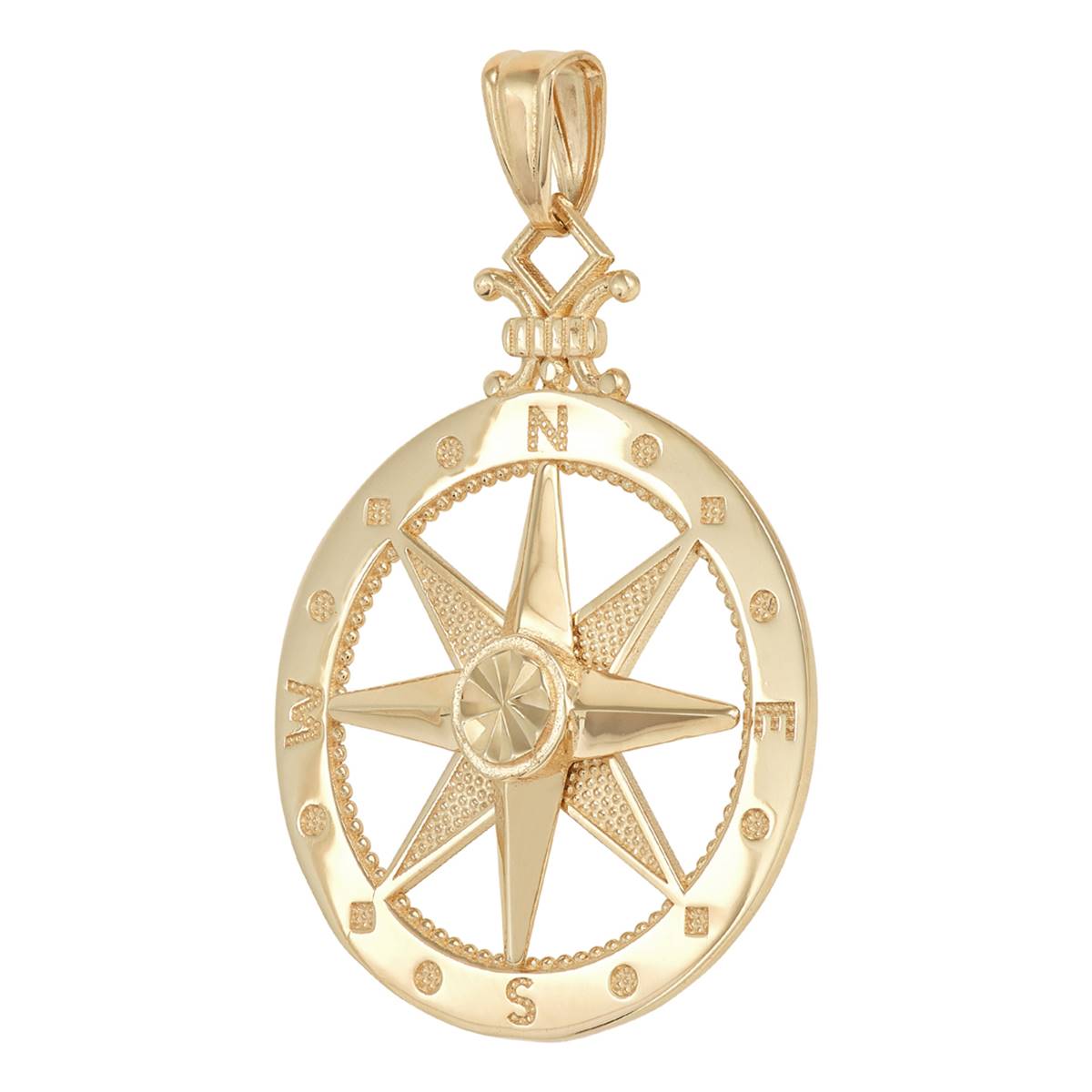 Gold Classics(tm) 10kt. Yellow Gold Compass Charm Pendant