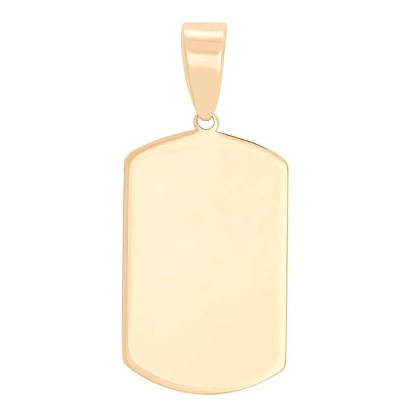 Gold Classics(tm) 10kt. Yellow Gold Polished Dog Tag Pendant alternate view