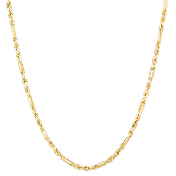 Gold Classics(tm) Yellow Gold Diamond Cut Milano Rope Chain Necklace