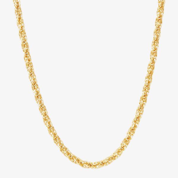 Gold Classics(tm) Yellow Gold Square Infinity Rope Chain Necklace