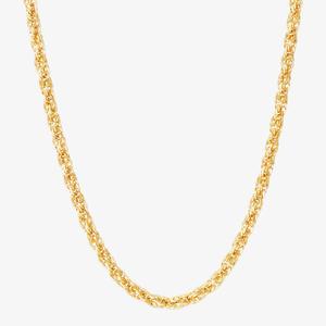 Gold Classics(tm) Yellow Gold Square Infinity Rope Chain Necklace