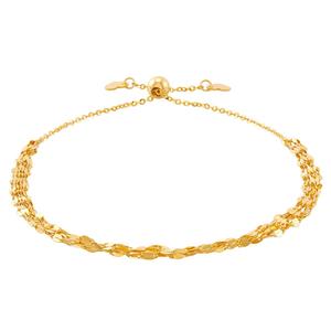 Gold Classics(tm) 5-Strands Mirror Round Bead Bolo Bracelet