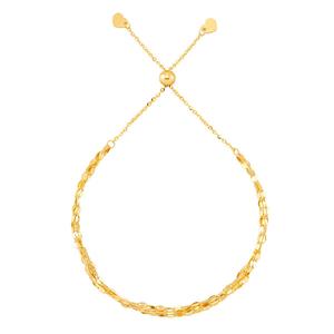 Gold Classics(tm) 5-Strands Mirror Round Bead Bolo Bracelet alternate view
