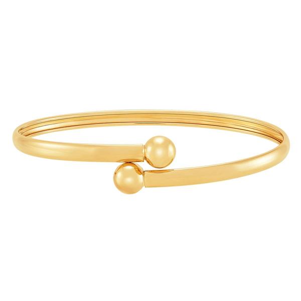 Gold Classics(tm) Yellow Gold Polished Bypass Flex Bangle Bracelet