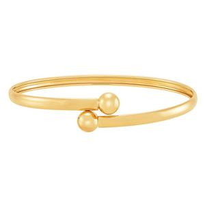 Gold Classics(tm) Yellow Gold Polished Bypass Flex Bangle Bracelet