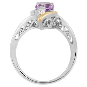 Gemstone Classics(tm) Sterling Silver & Amethyst Pear Ring alternate view