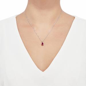 Gemstone Classics(tm) Created Ruby 10kt. & Sterling Silver Pendant alternate view