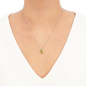 Gemstone Classics(tm)Created Peridot 10kt. & Sterling Silver Pendant alternate view