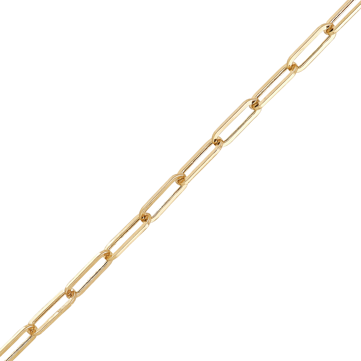 Gold Classics(tm) Yellow Gold Paperclip Chain Open Heart Necklace