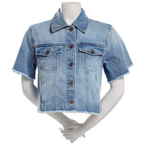 Juniors Indigo Rein Short Sleeve Denim Jacket alternate view