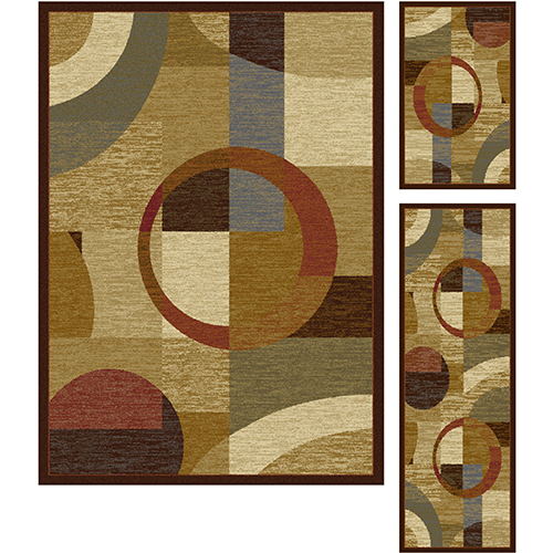 Tayse Elegance Kelsey 3pc. Area Rug Set - Tan/Multi