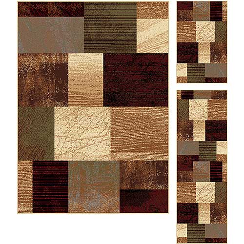 Tayse Elegance Augusta 3pc. Rug Set - Tan/Multi