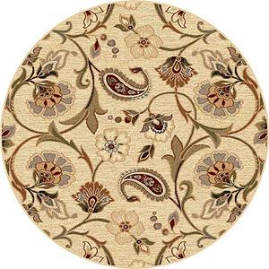 Tayse Impressions Fairfield Beige Round Area Rug - 5'3