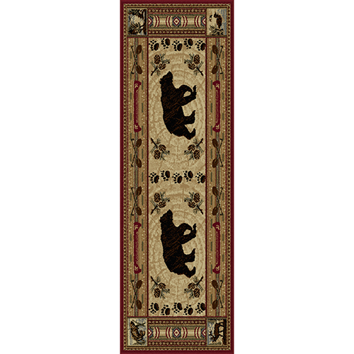 Tayse Nature Black Bear Lodge Runner - Brown