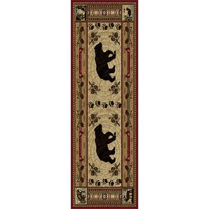 Tayse Nature Black Bear Lodge Runner - Brown