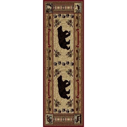 Tayse Nature Black Bear Lodge Runner - Brown