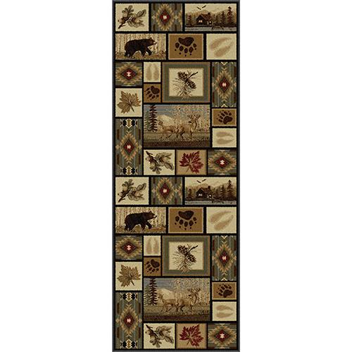 Tayse Nature Northern Wildlife Lodge Runner - Brown/Multi