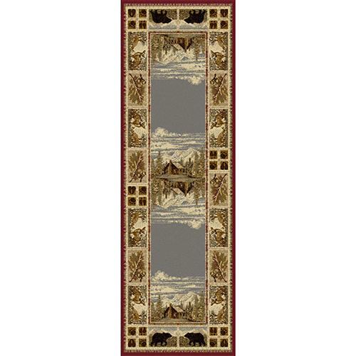 Tayse Nature Lakeside Retreat Lodge Runner - Red