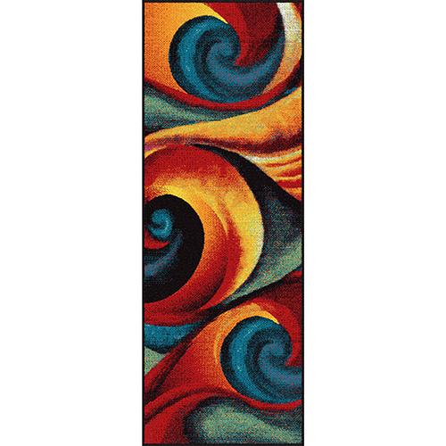 Tayse Symphony Susan Contemporary Area Rug - Red/Multi