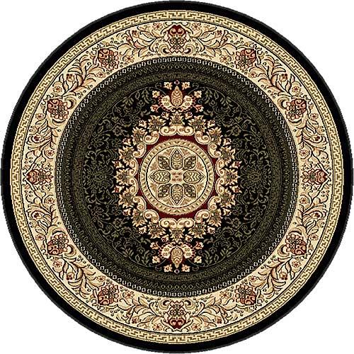 Tayse Sensation Jayden Black Round Area Rug - 5'3