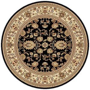 Tayse Sensation Gabrielle Black Round Area Rug - 5'3