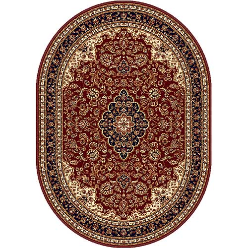 Tayse Sensation Kirsten Oval Area Rug - Red