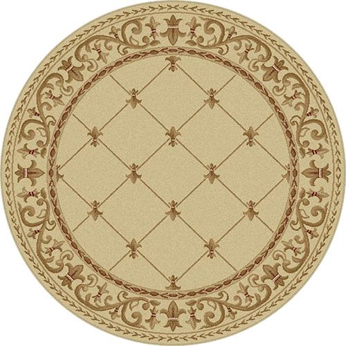 Tayse Sensation Orleans Ivory Round Area Rug - 5'3