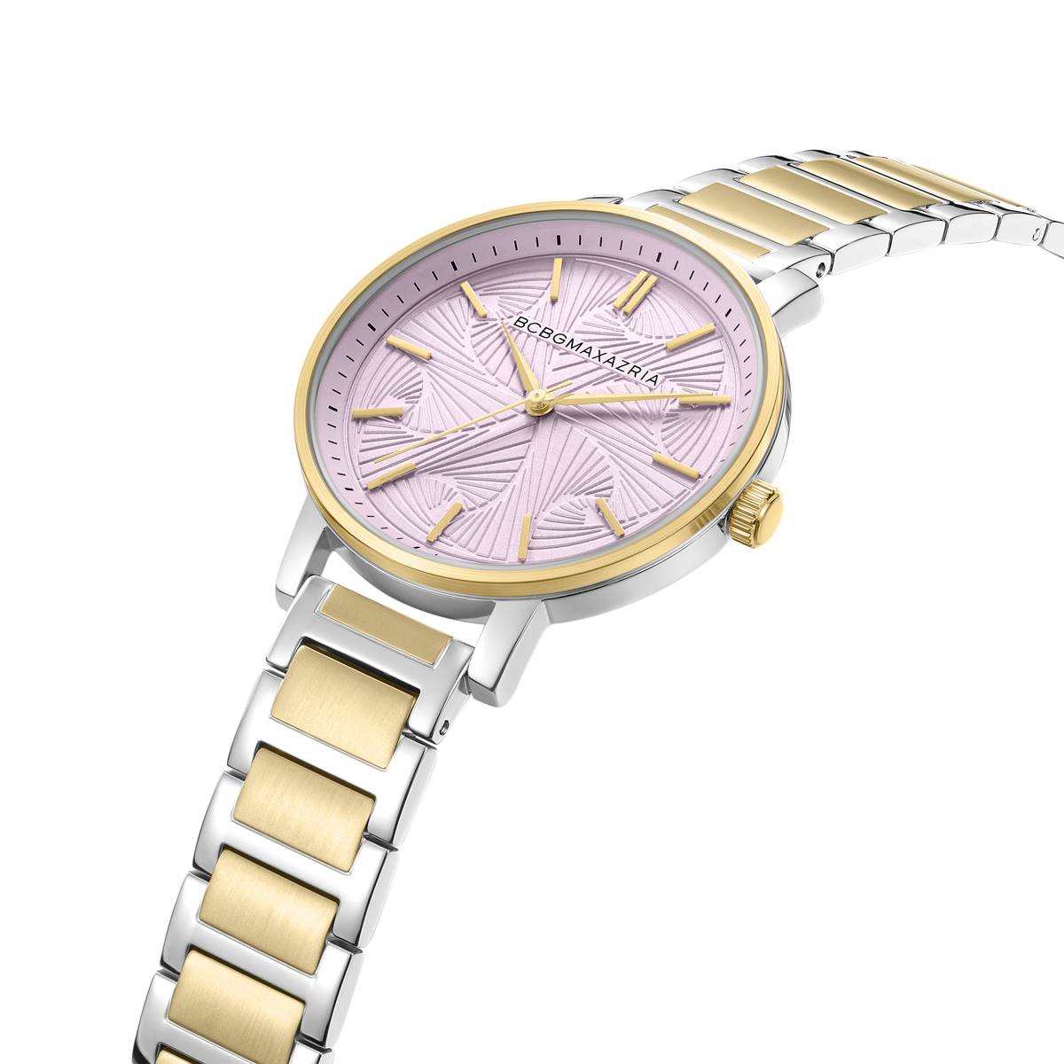 Womens BCBG Maxazria Silver & Gold-Tone Watch-BAWLG0001503