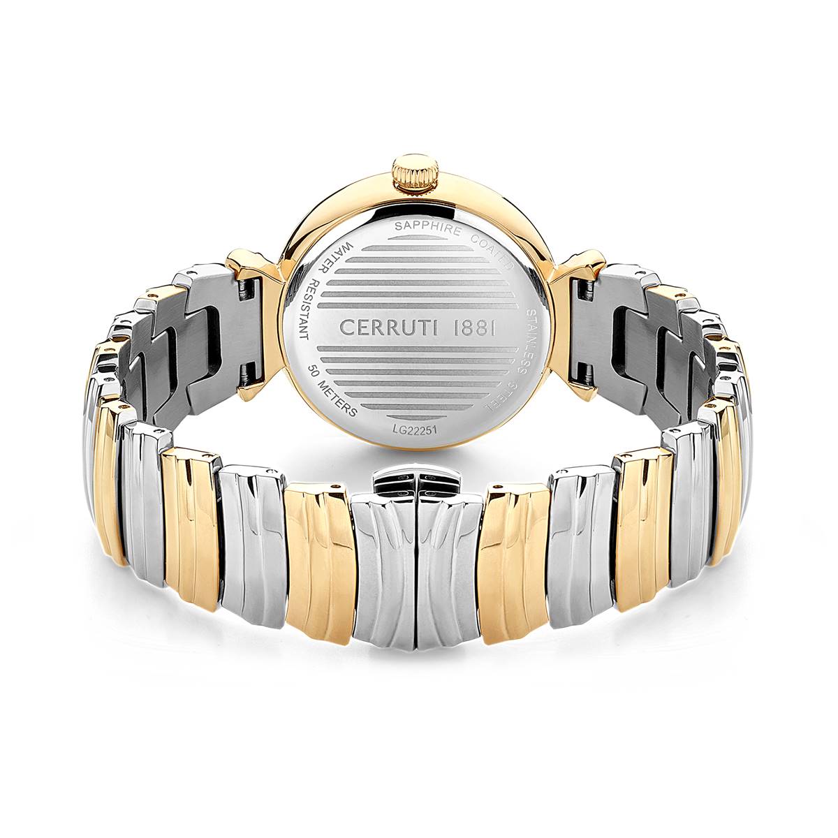 Womens Cerruti 1881 Cerrisi Gold/Silver Tone Watch-CIWLG2225102