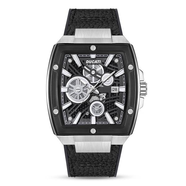 Mens Ducati Corse Dress Sport Leather Strap Watch - DTWGB000070