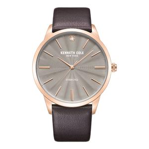 Mens Kenneth Cole(R) Rose Gold Warm Grey Dial Watch - KCWGA2122904