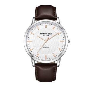 Mens Kenneth Cole(R) Silver-Tone Textured Dial Watch - KCWGA2271401