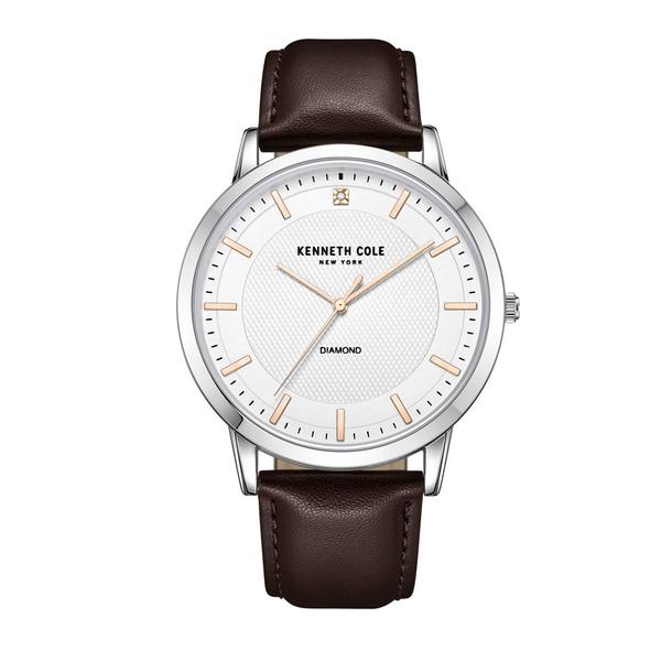 Mens Kenneth Cole(R) Silver-Tone Textured Dial Watch - KCWGA2271401