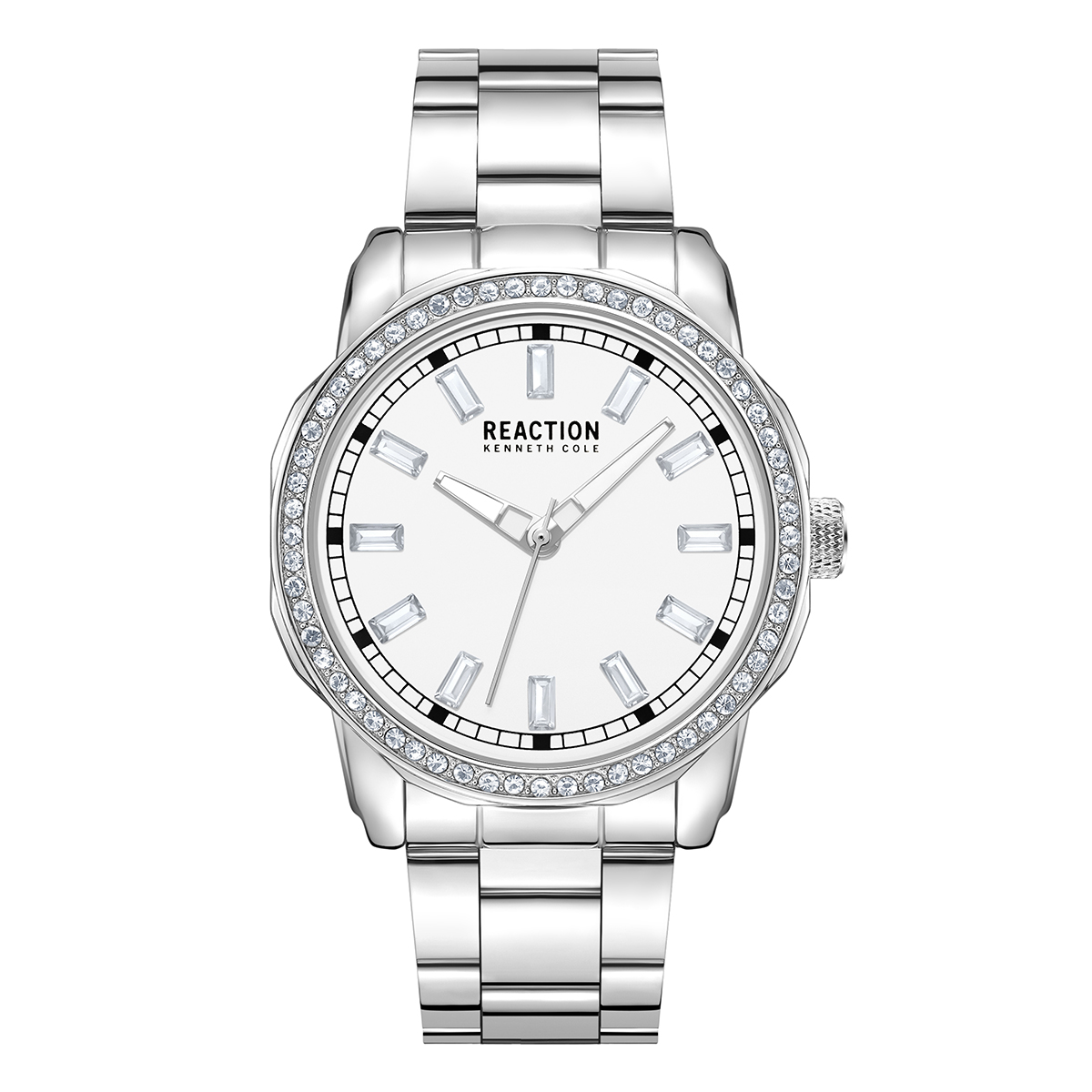 Unisex Reaction By Kenneth Cole(R) White Dial Watch - KRWGG7000102