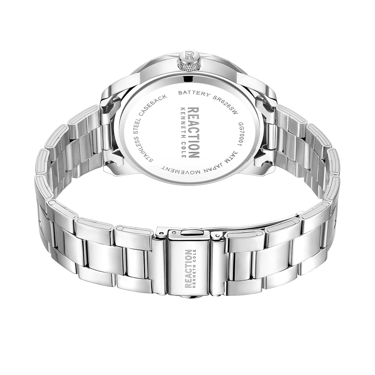 Unisex Reaction By Kenneth Cole(R) White Dial Watch - KRWGG7000102