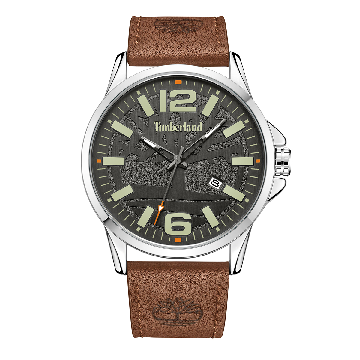 Mens Timberland Silver-Tone Embossed Logo Watch - TDWGB2131801