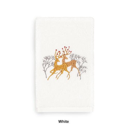 Linum Home Textiles Christmas Deer Pair Hand Towel alternate view