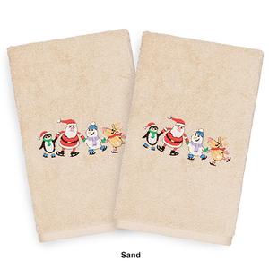 Linum Home Textiles Christmas Skating Party Hand Towel - Set of 2 alternate view