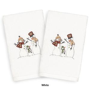 Linum Home Textiles Christmas Snow Family Hand Towel - Set of 2 alternate view