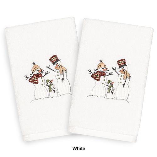 Linum Home Textiles Christmas Snow Family Hand Towel - Set of 2 alternate view