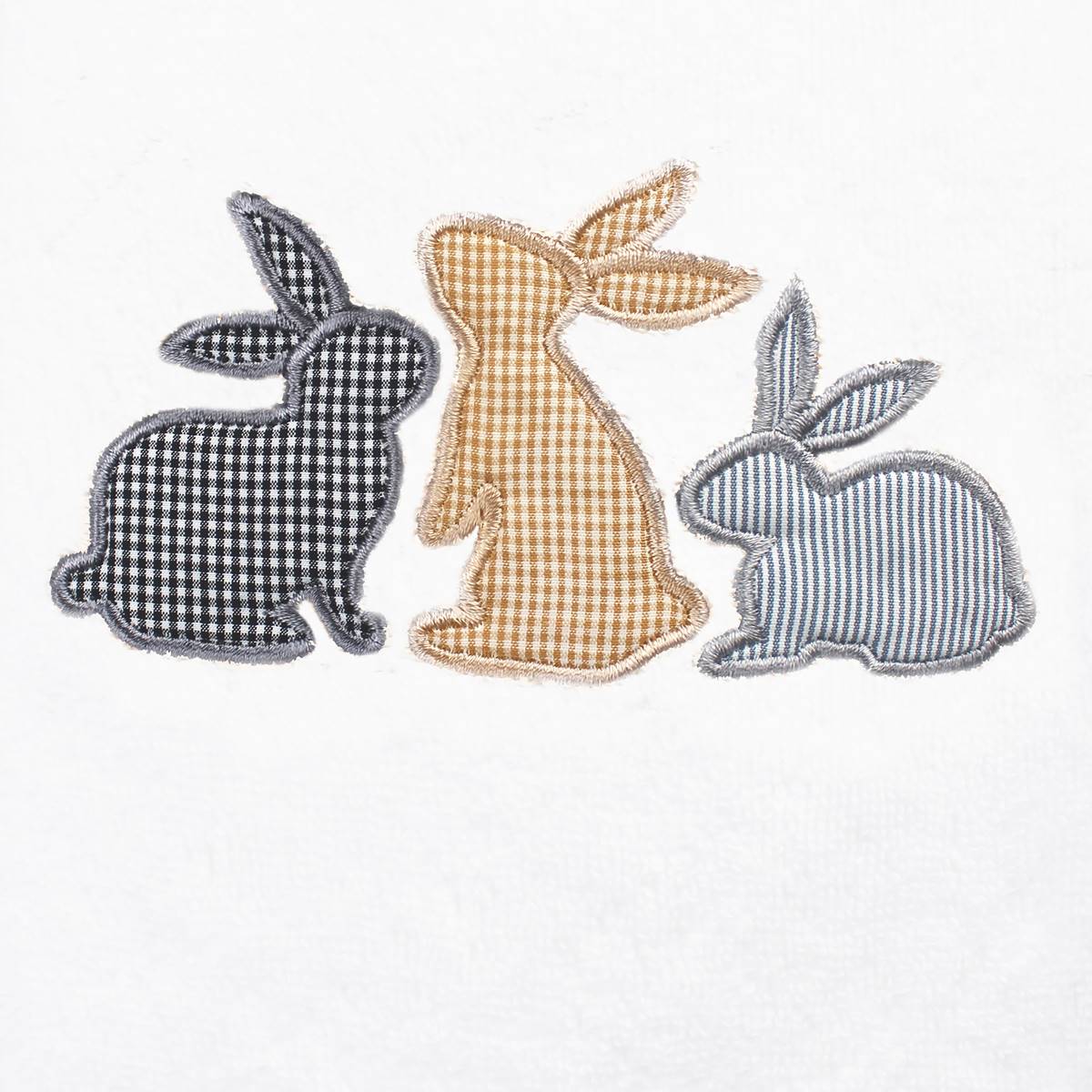 Linum Home Textiles Bunny Row Embroidered Hand Towels