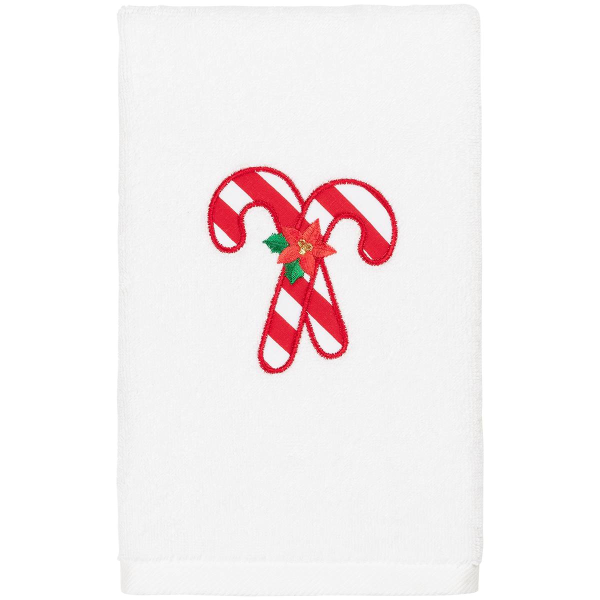 Linum Home Textiles Christmas Candy Canes Hand Towel