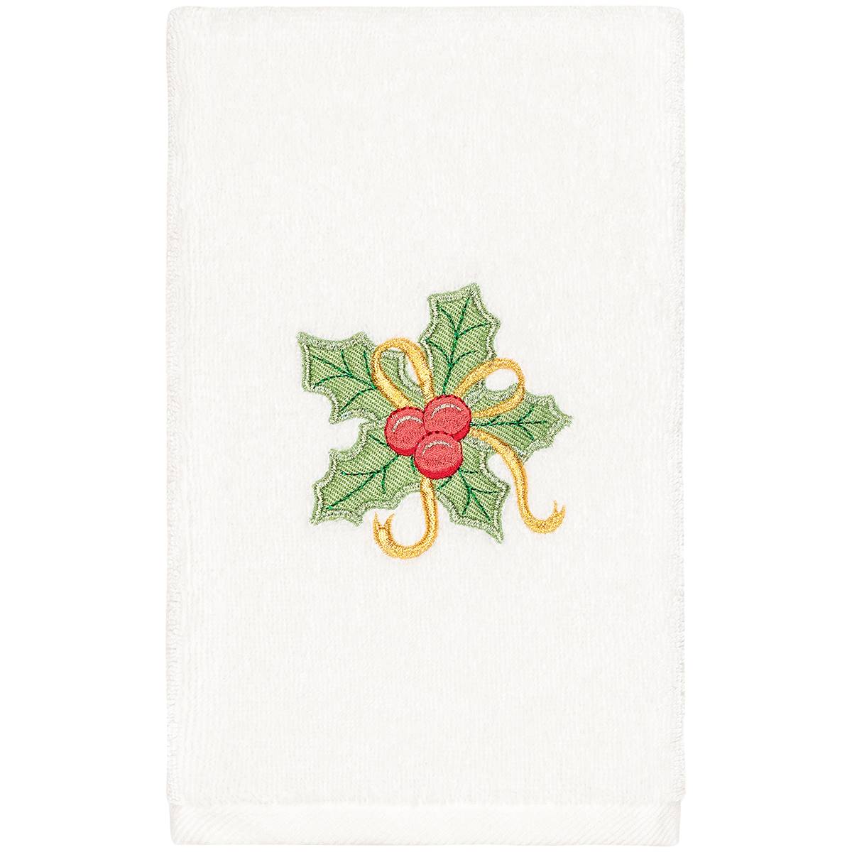 Linum Home Textiles Christmas Holly Bunch Hand Towel
