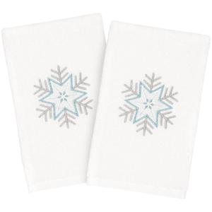 Linum Home Textiles Christmas Crystal Hand Towel Set Of 2
