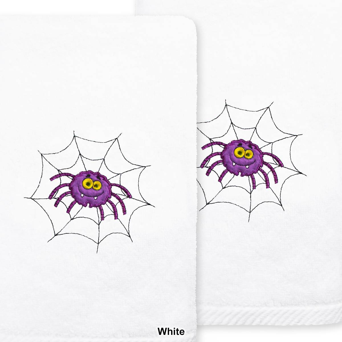 Linum Home Textiles Embroidered Spider Hand Towel - Set Of 2