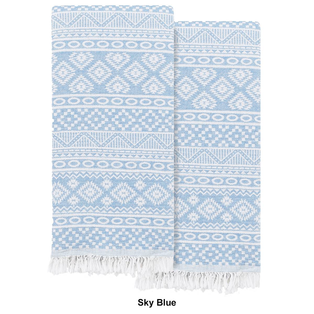 Linum Home Textiles Sea Breeze Pestemal Beach Towel - Set Of 2